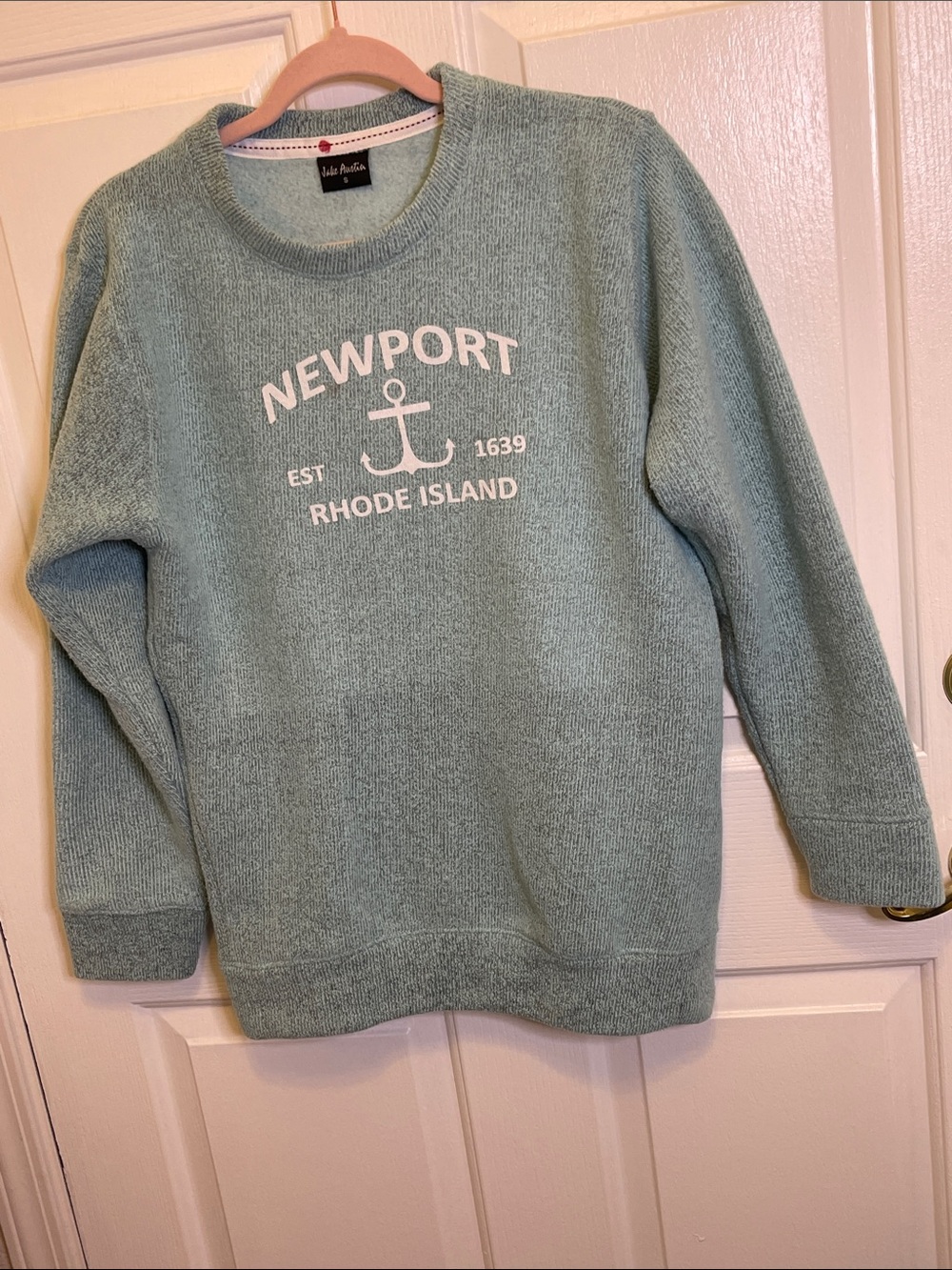 Jake Austin - Newport Rhode Island Anchor Sweatshirt - Seafoam Green